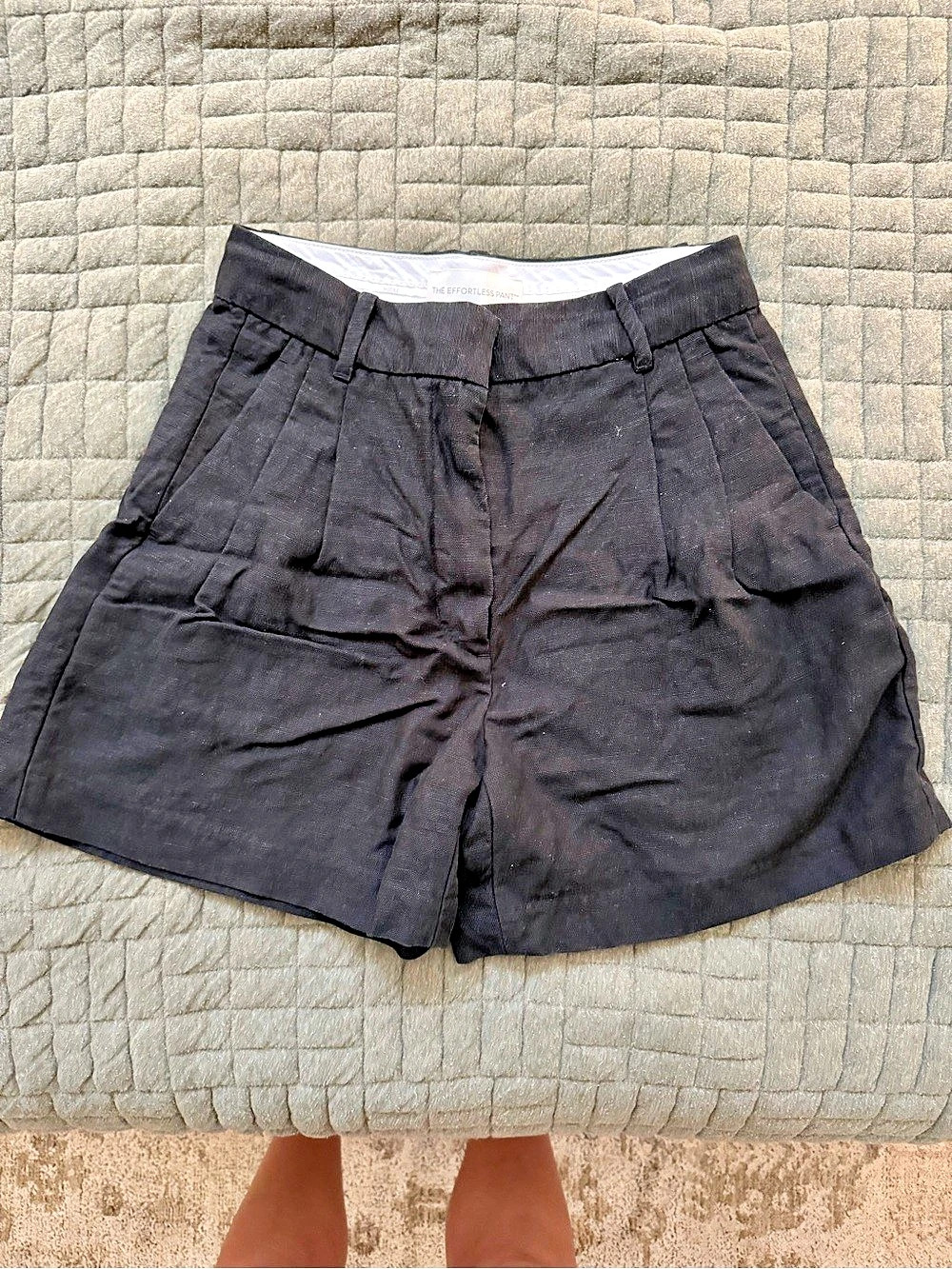 Aritzia black linen trouser shoes